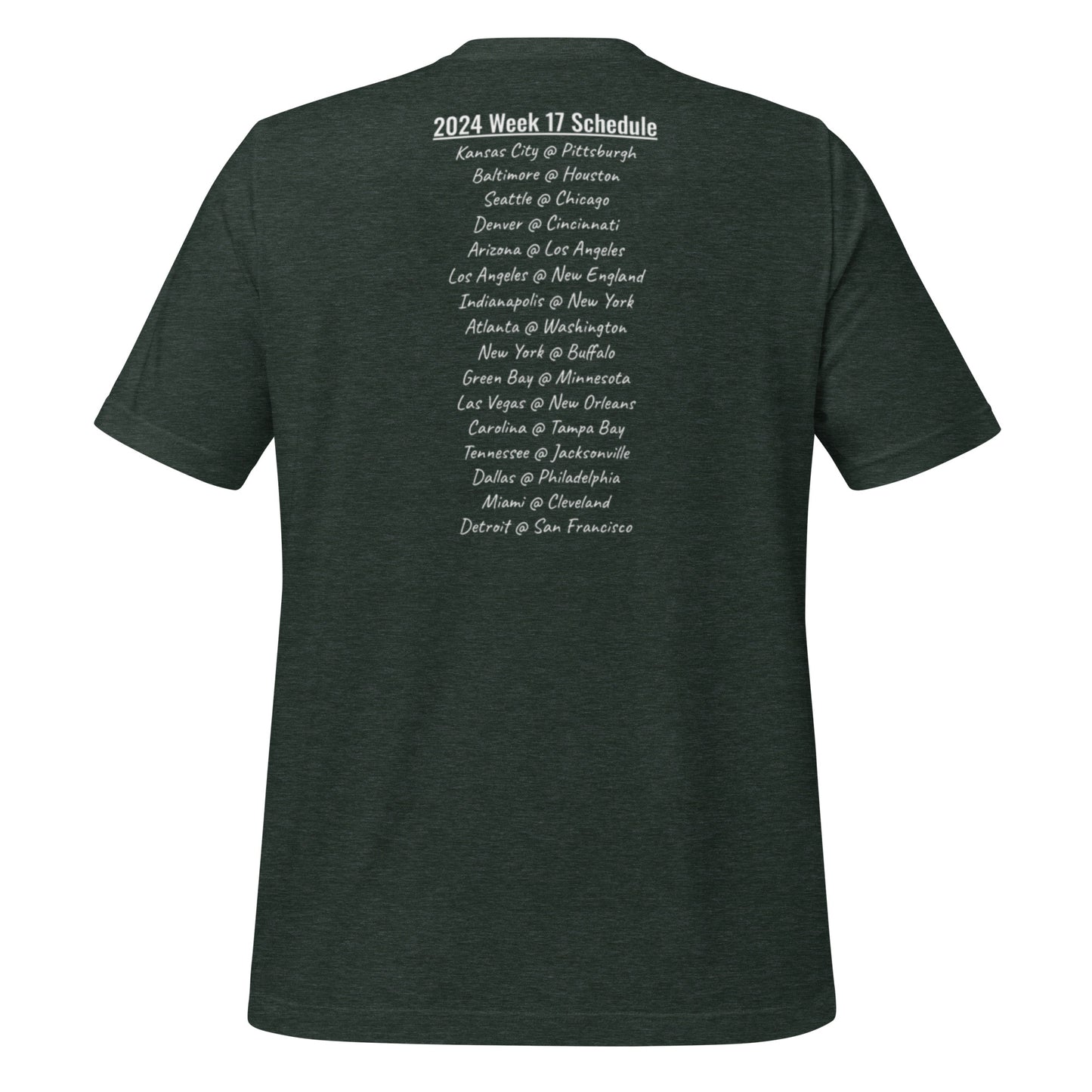 Week 17 Schedule t-shirt