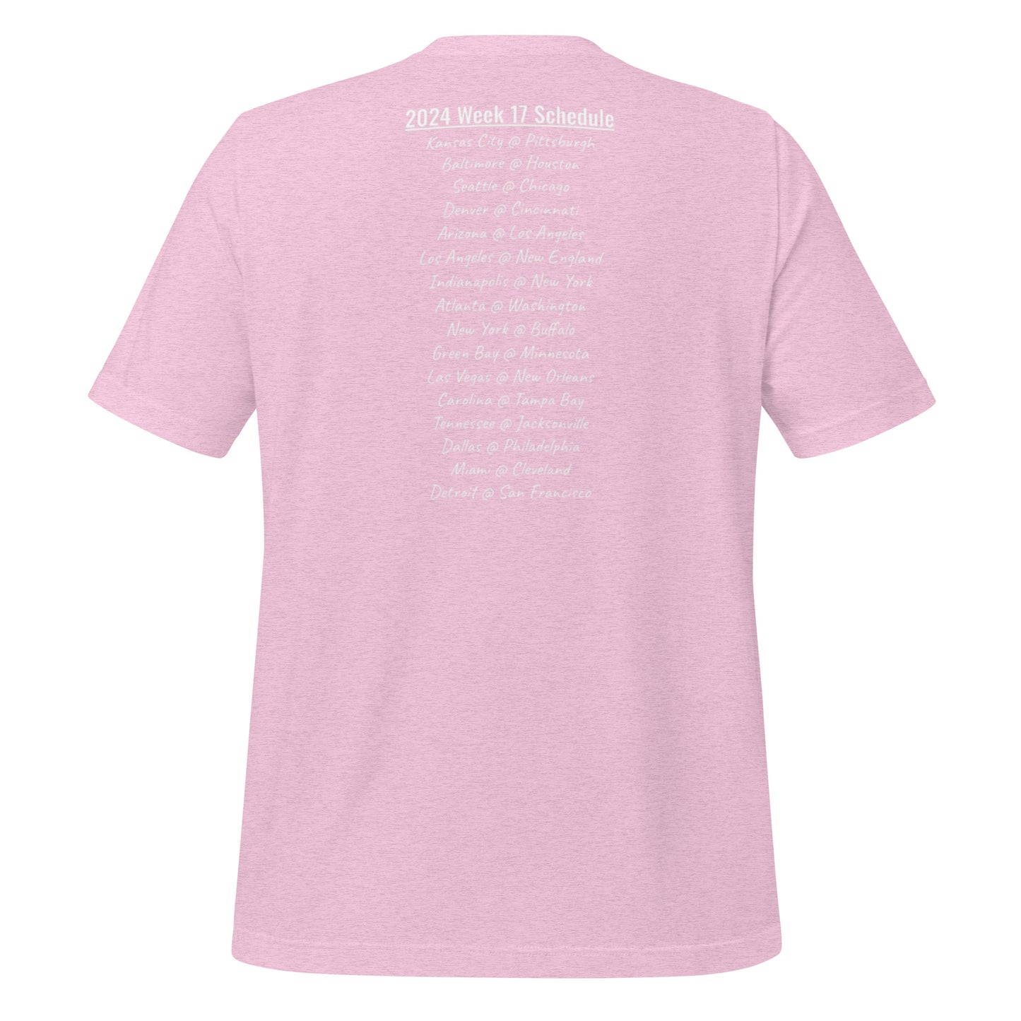 Week 17 Schedule t-shirt
