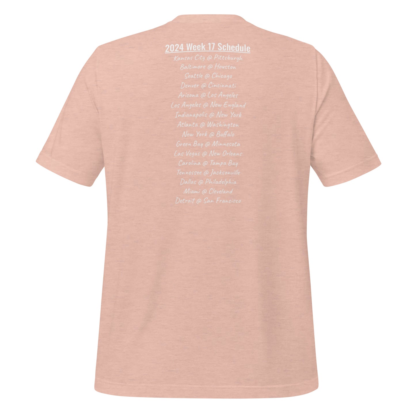 Week 17 Schedule t-shirt